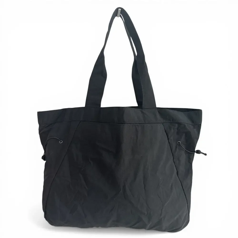 ODODOS 18L Side Cinch Tote Bag Black Lightweight Gym Travel Beach Shopper NWT